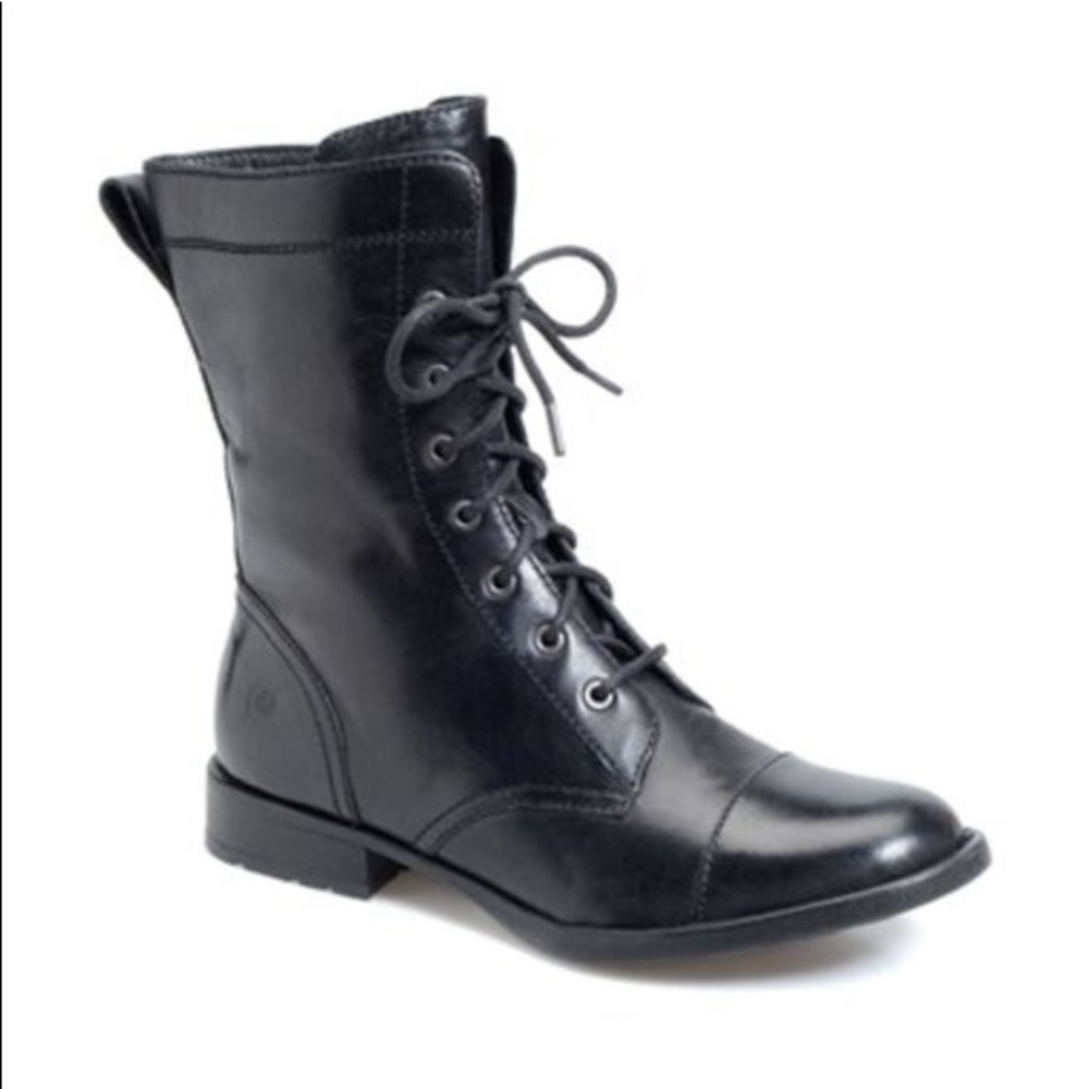 Born Black Combat Boots